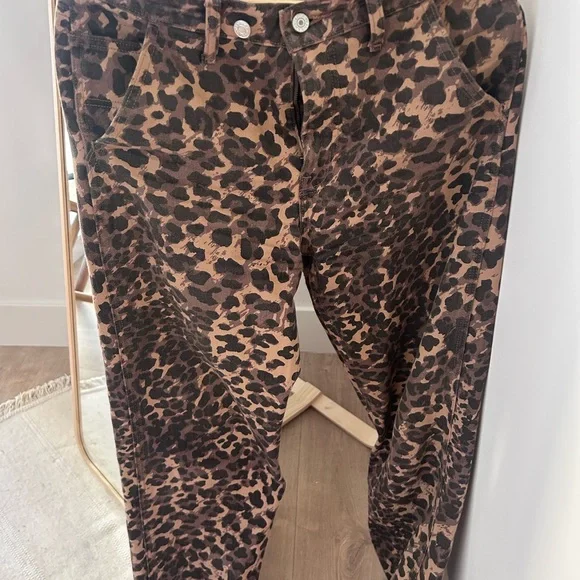 Abercrombie & Fitch Brown Leopard Print Pants - Picture 3 of 3